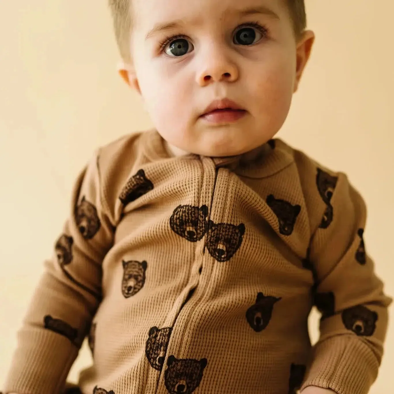 Makemake Organics - Two-Way Zipper Romper - Wild Bear