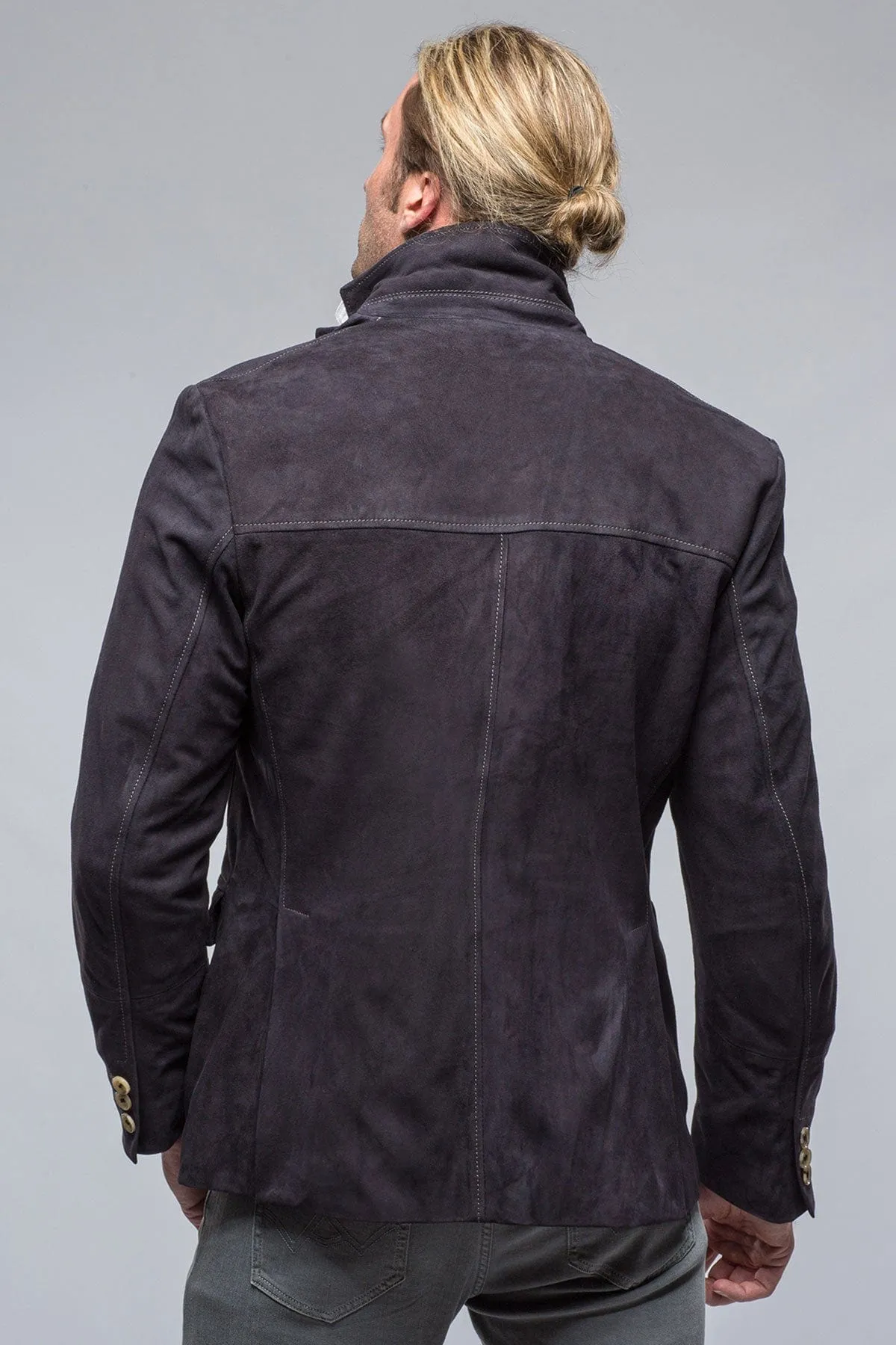 Maldito Suede Blazer In Navy
