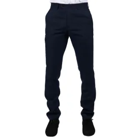 Mens Navy 3 Piece Trousers Tailored Fit Smart Formal Classic Wedding Retro Vintage