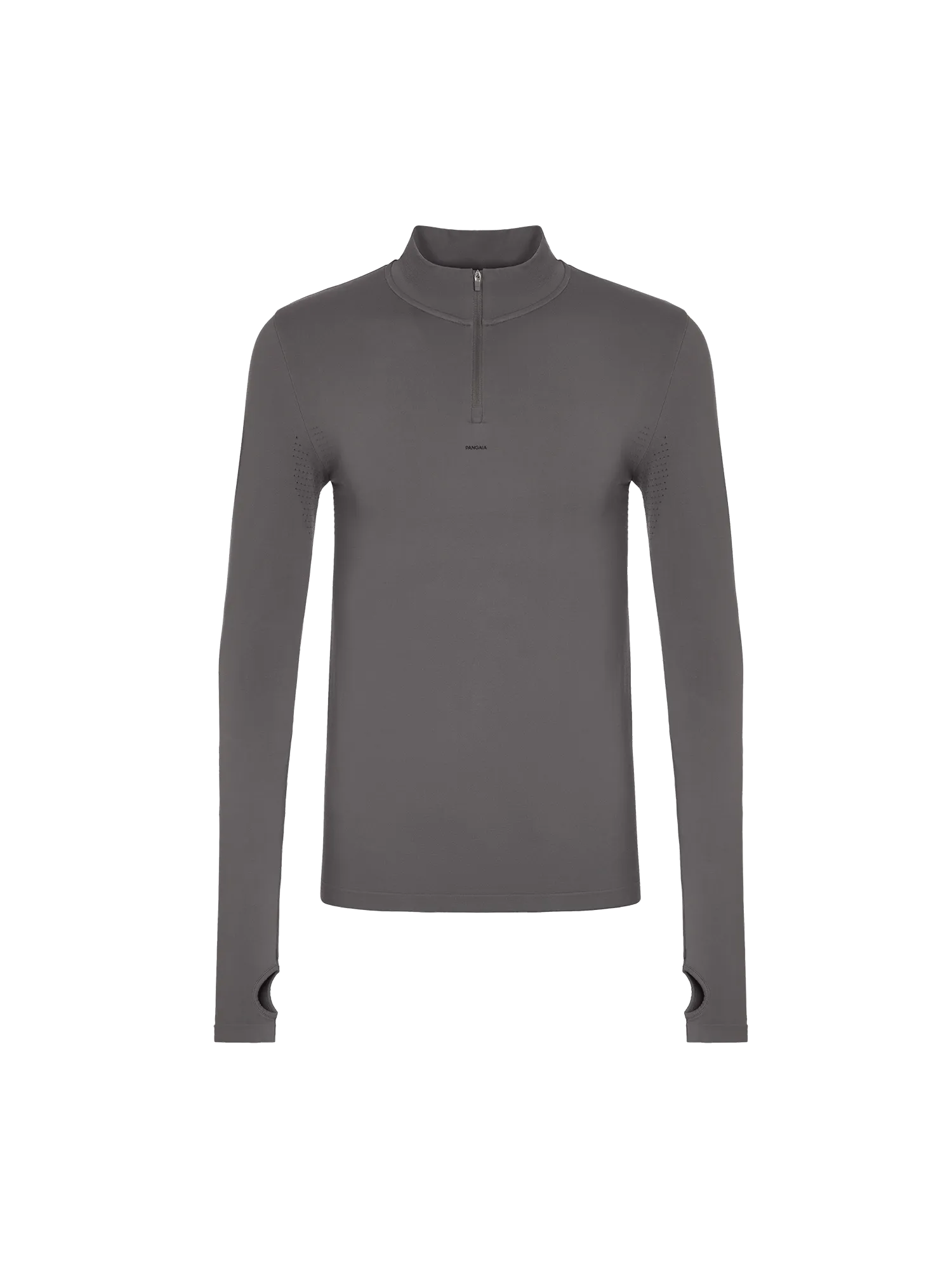 Men's Plant-Stretch Long Sleeve Half-Zip Top—Volcanic Grey