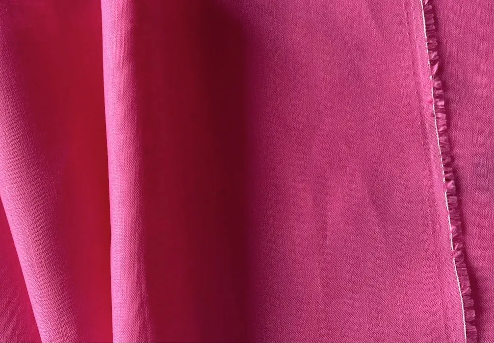 Mid-Weight Summery Steeped French Pink Linen (Made in Poland)
