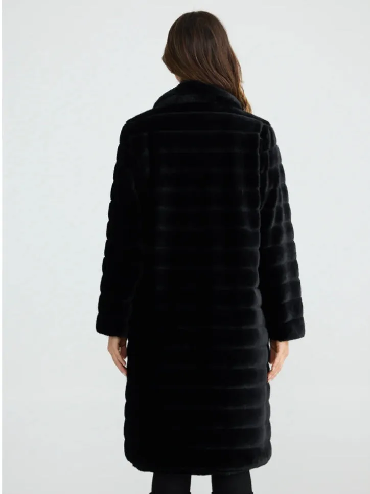 Nolita Faux Fur Coat - Black