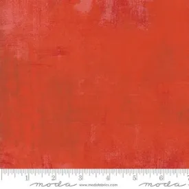 Orange Grunge Basics Rooi 44"/45" Fabric Per Yard