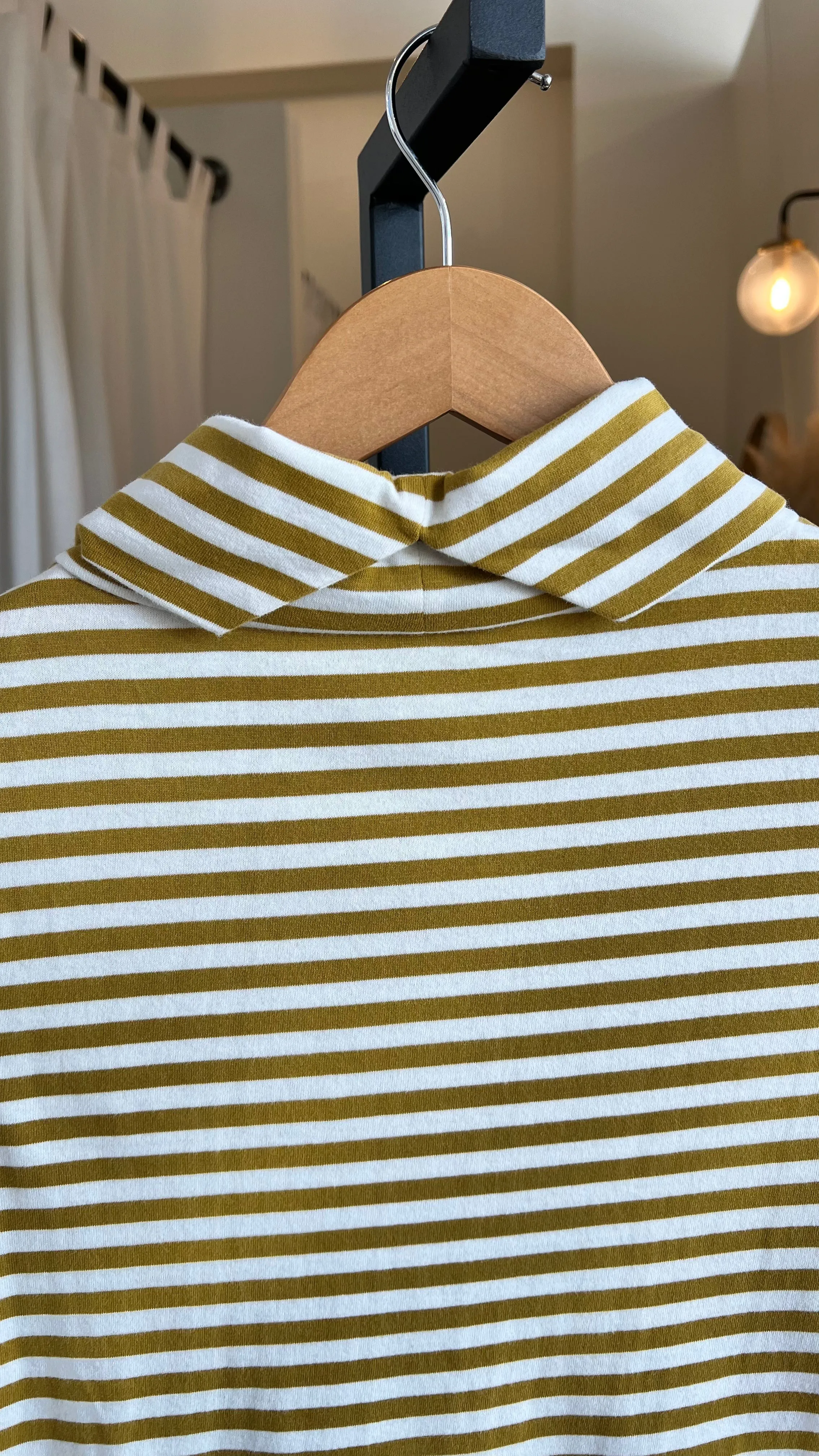 Pine Sue top in Chartreuse/White | Beaumont Organic