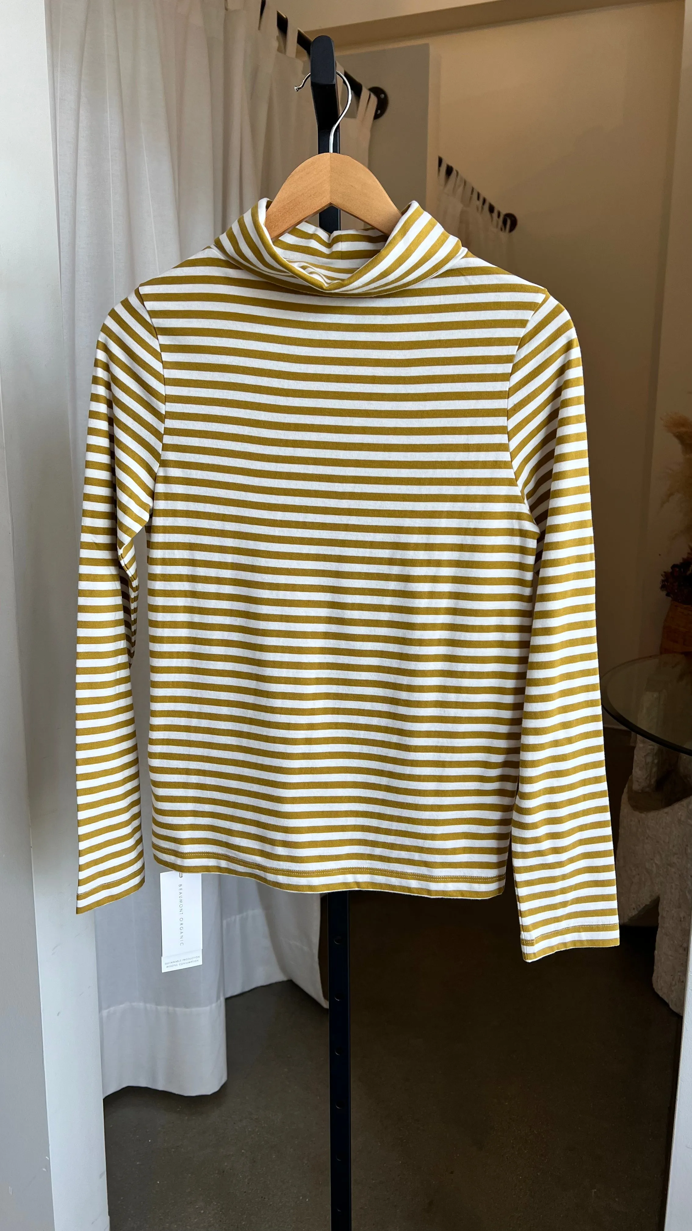 Pine Sue top in Chartreuse/White | Beaumont Organic