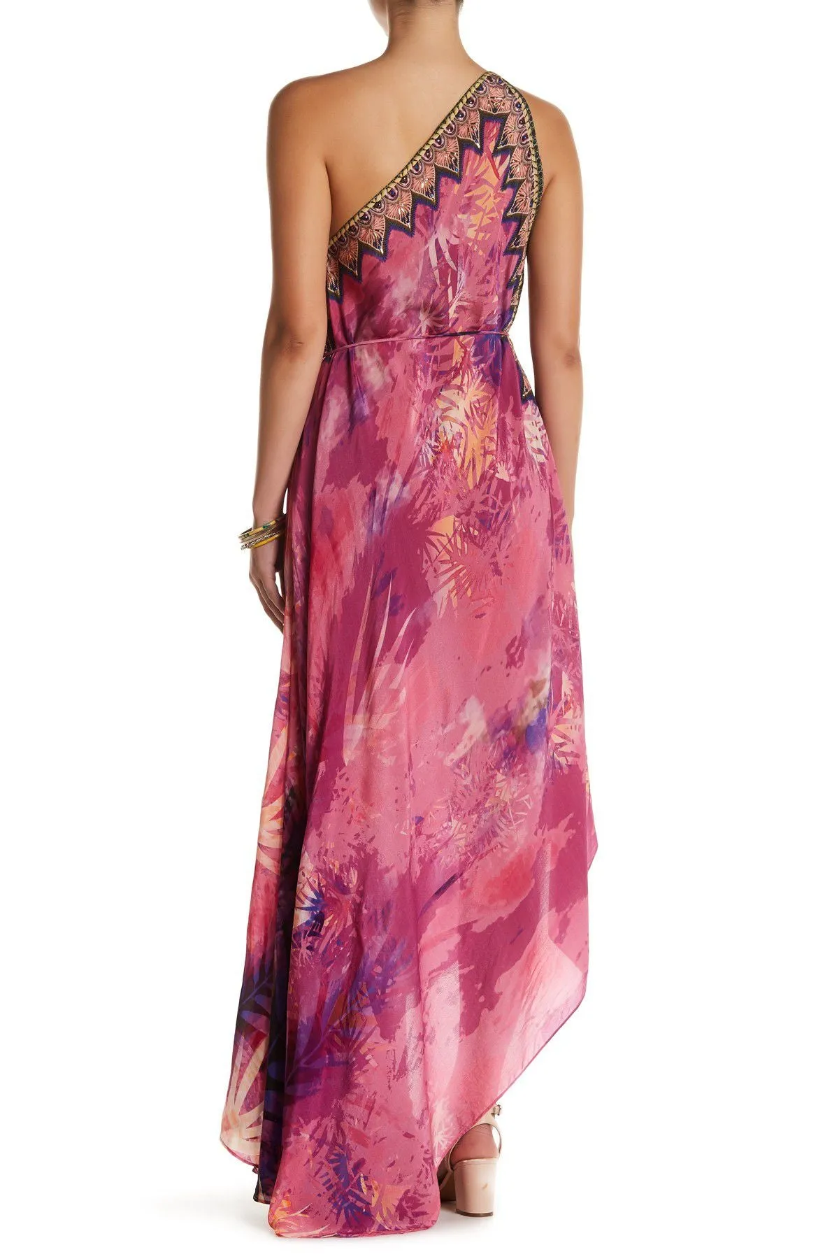 Purple One Shoulder Maxi Dress