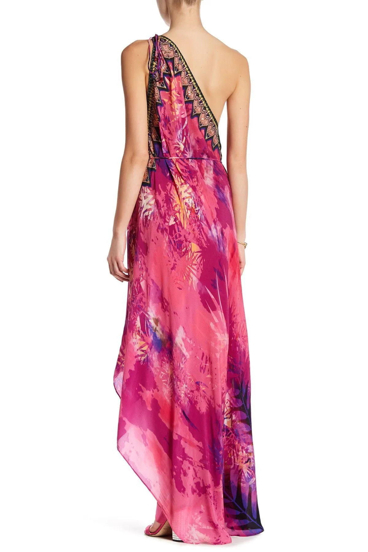 Purple One Shoulder Maxi Dress