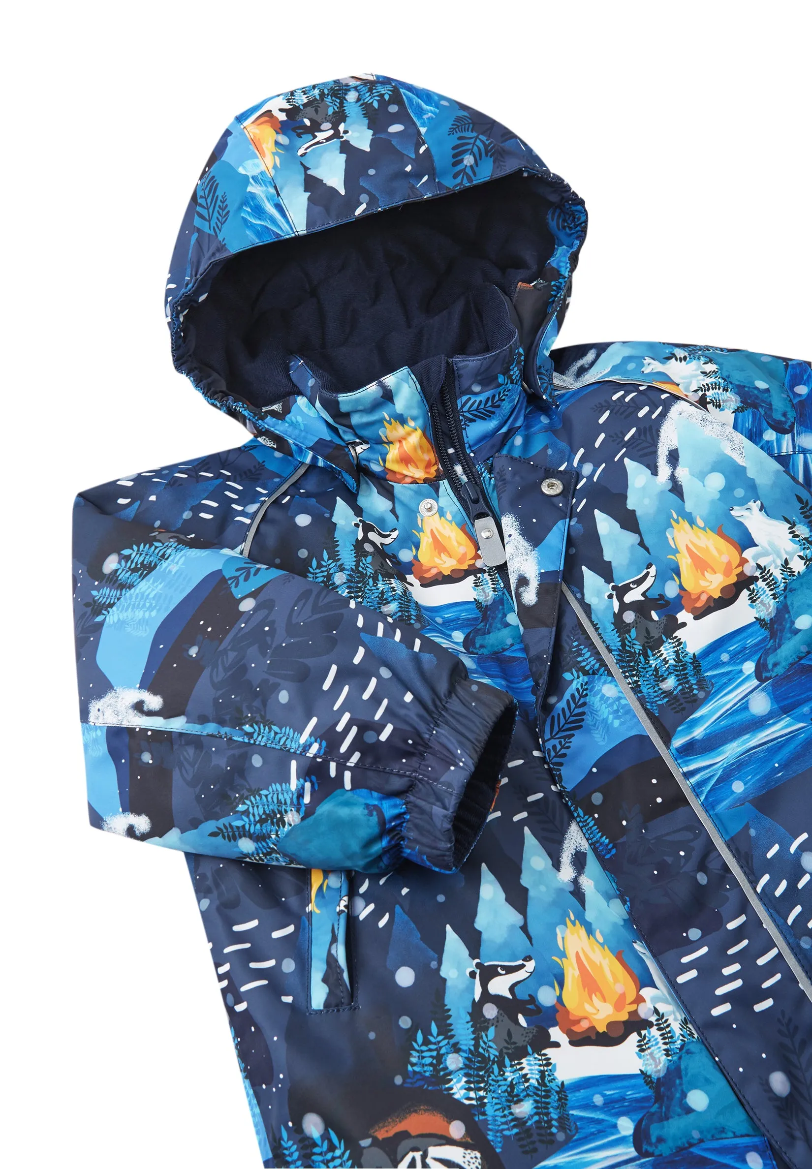 REIMA TEC Winteroverall/Skianzug <br>Langnes <br>Gr. 80, 98 <br> Po-Bereich extra dick isoliert<br> Taille regulierbar<br> abnehmbare Fuss-Schlaufen<br> WS 12'000 mm