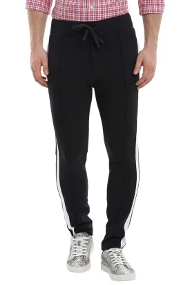 Side Colorblock Navy Sweatpants