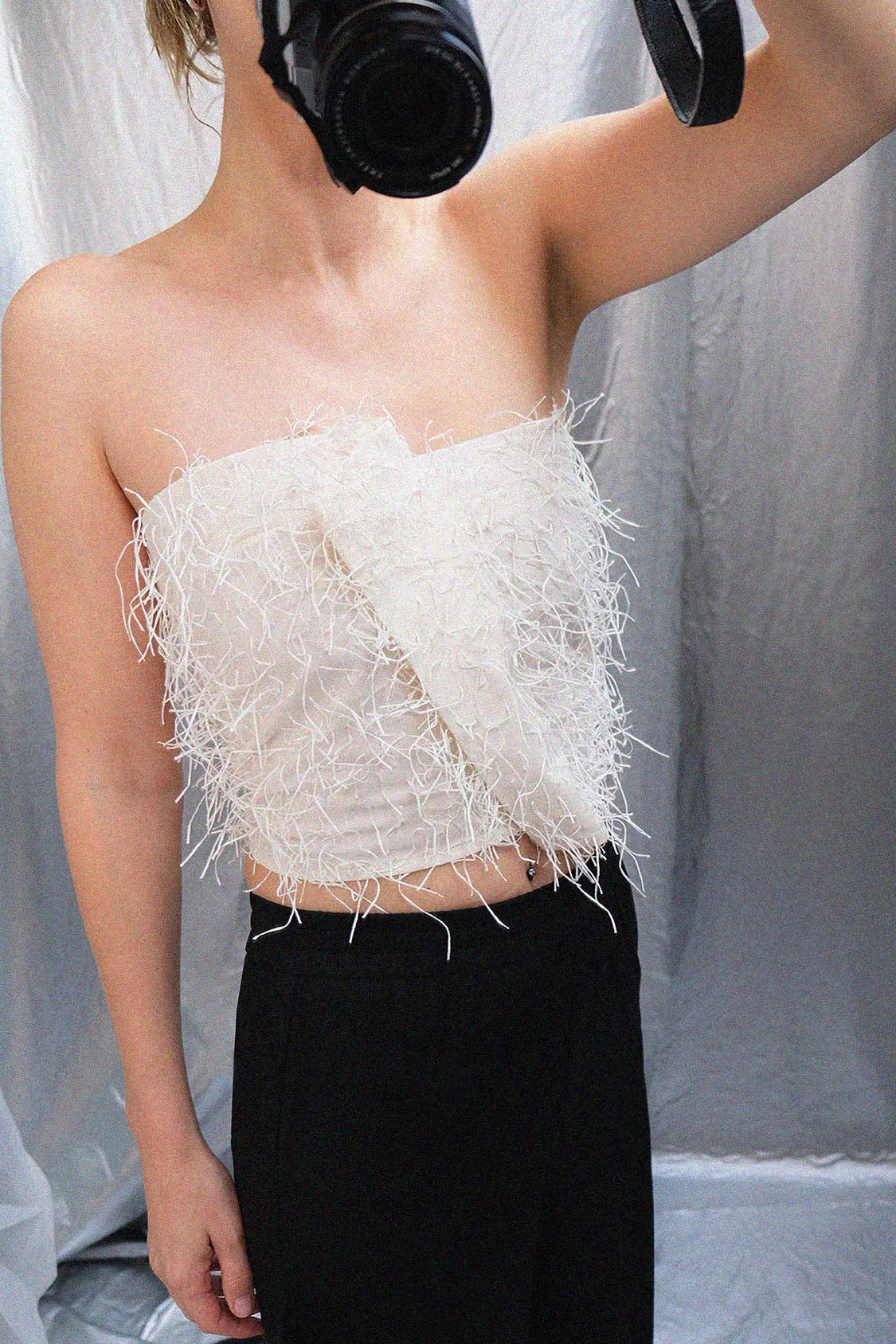SIRI FRINGE TOP / Japanese textile