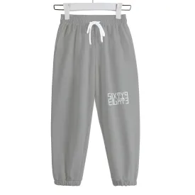 Sixty Eight 93 Logo White Grey Kid's Sweatpants