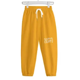Sixty Eight 93 Logo White Orange Kid's Sweatpants