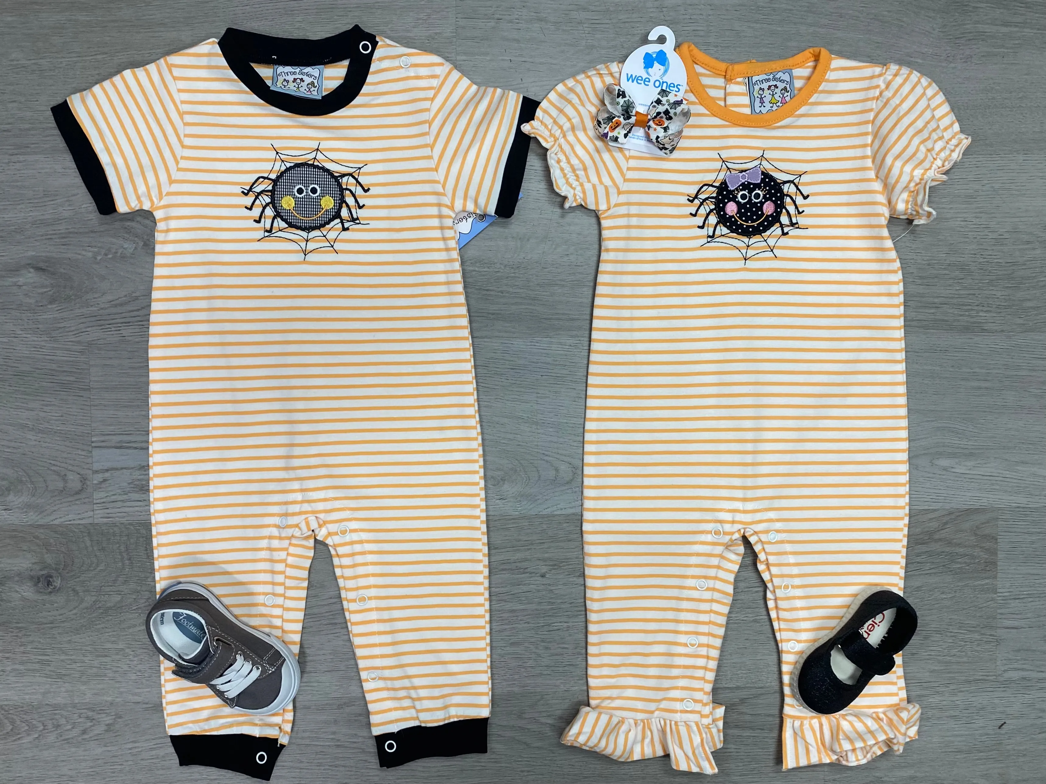 Spider Applique Boys Romper
