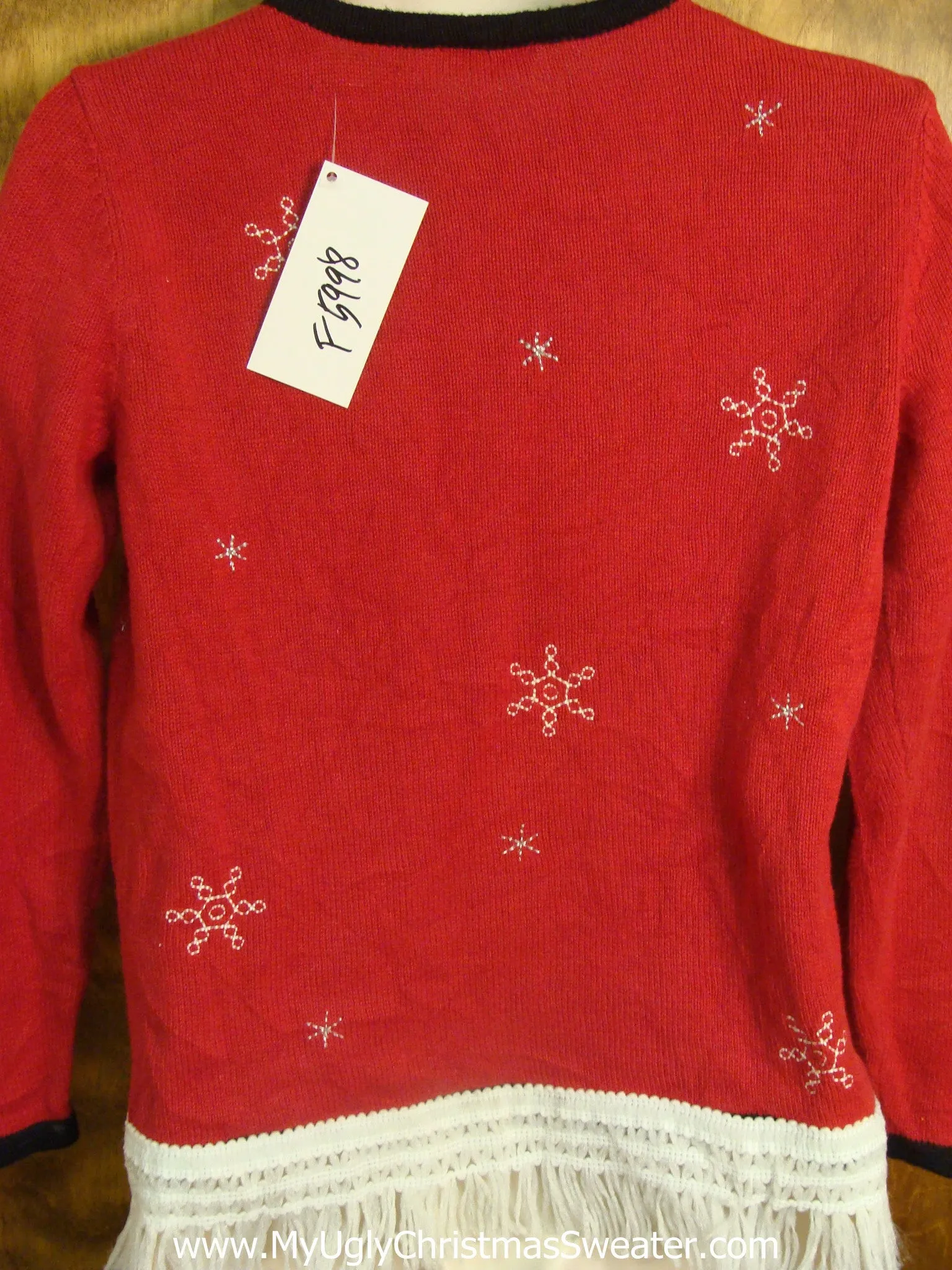Stylish Woman and Her Dog Bad Christmas Sweater