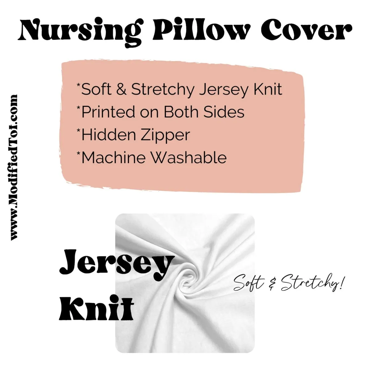 Teddy Bear Nursing Pillow Cover