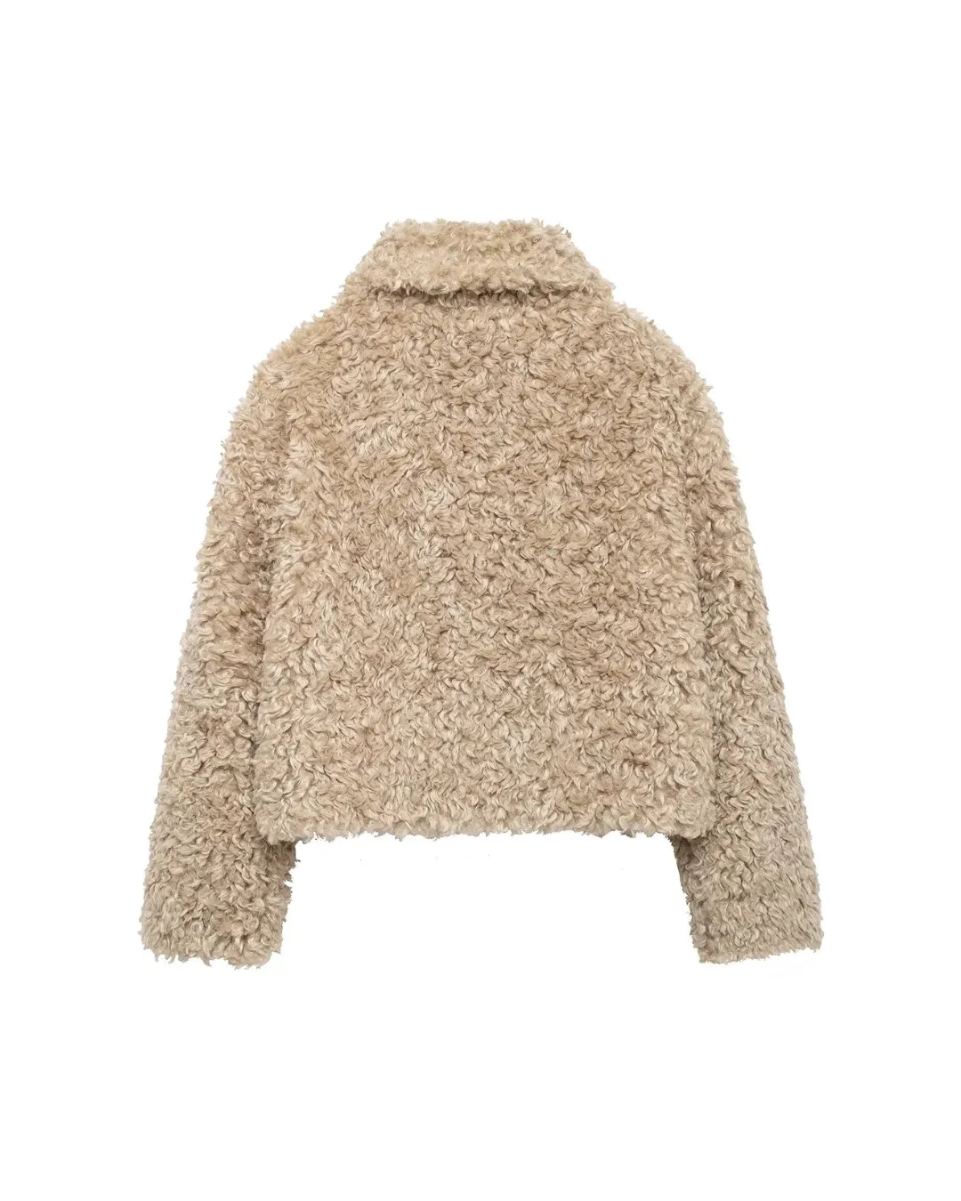 Teddy Carabiner Jas Dames  Zachte en warme shearling (shapenvacht) stof