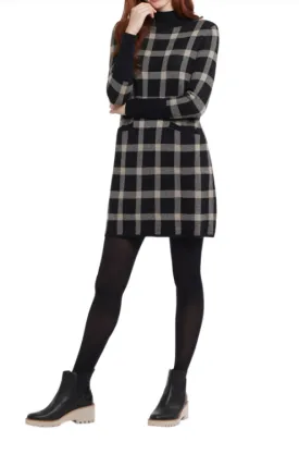 Tribal Mock Neck Sweater Dress