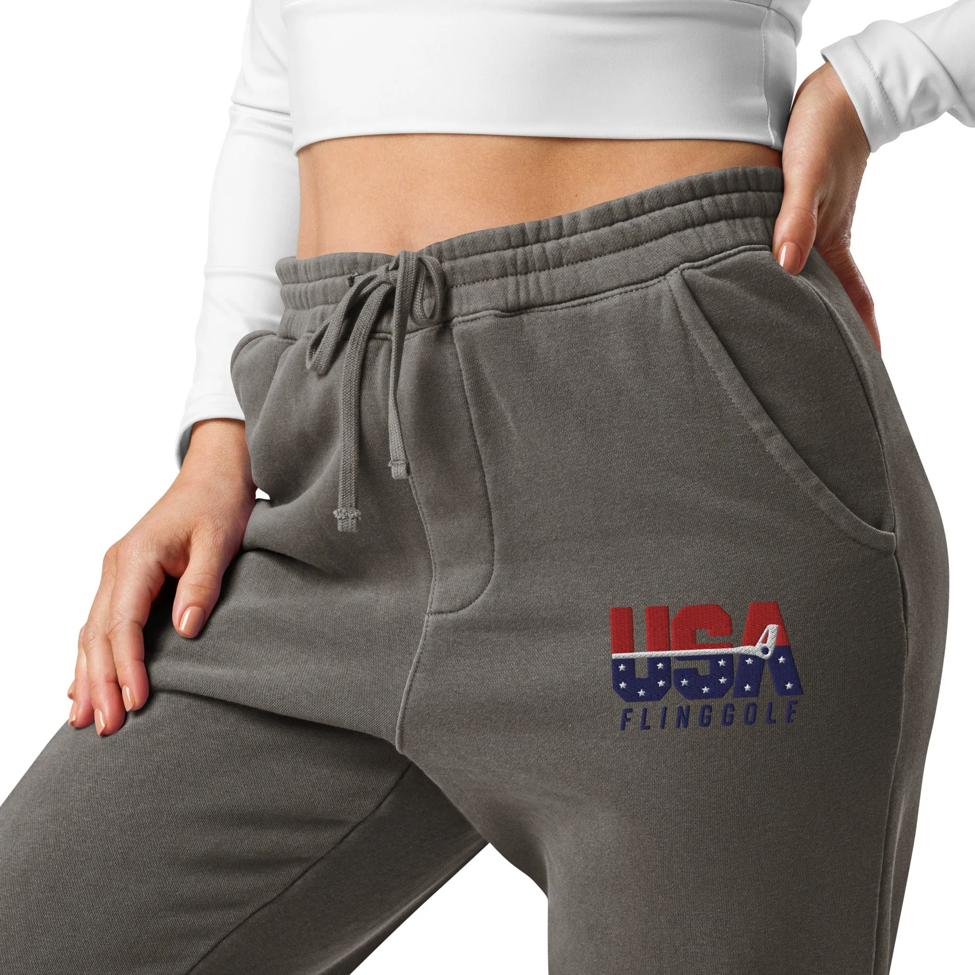 USA FlingGolf Unisex Pigment-dyed Sweatpants (Light)