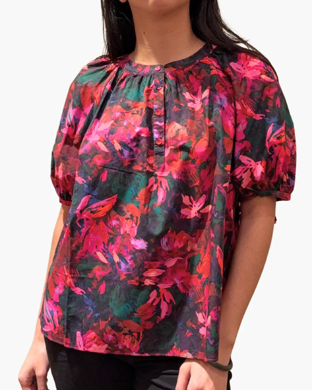 VIENNE BLOUSE IN HIBISCUS