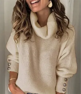 Women's Stylish Sweater with Buttons | Ideal for Autumn/Winter