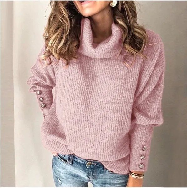 Women's Stylish Sweater with Buttons | Ideal for Autumn/Winter