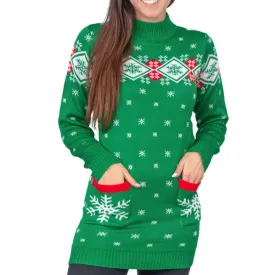 Women's Vintage-Inspired Ugly Christmas Sweater Dress by JulesRoche